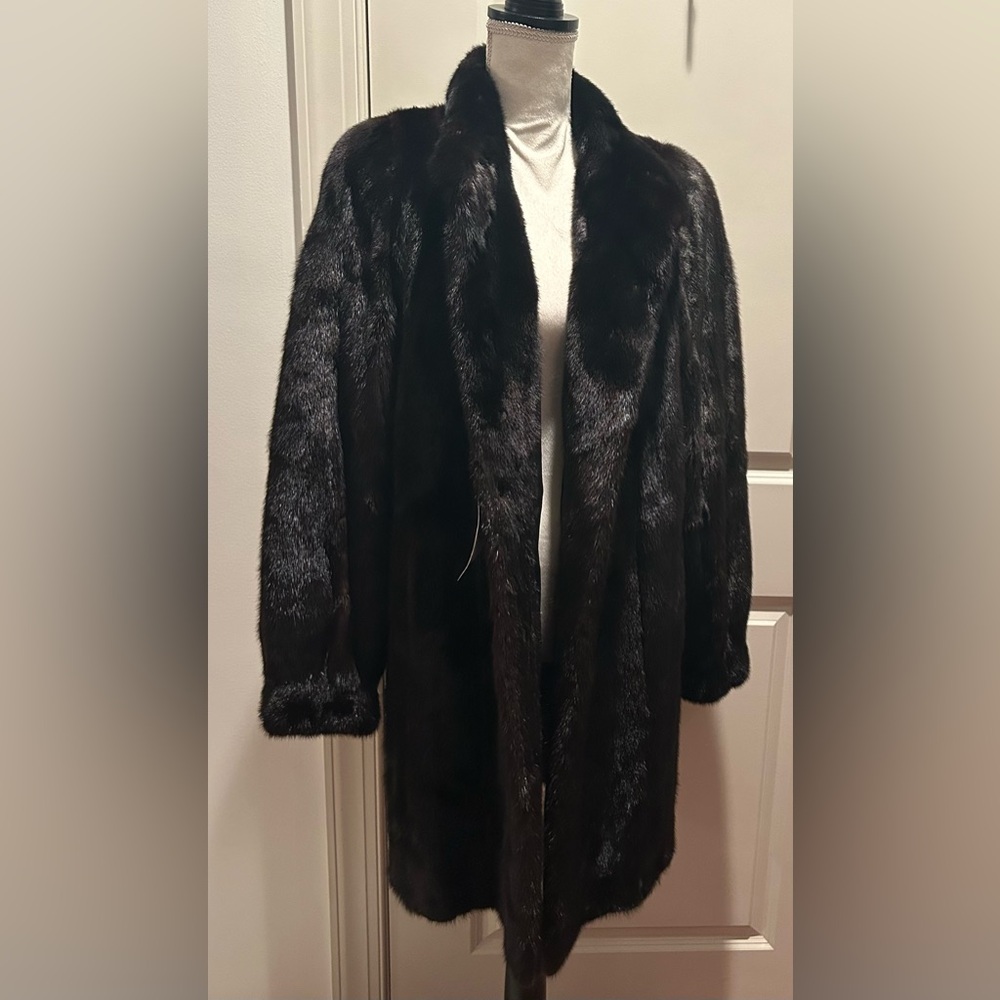 ADOLFO Mink Fur Coat Womens size 12 NEW - Picture 3 of 16